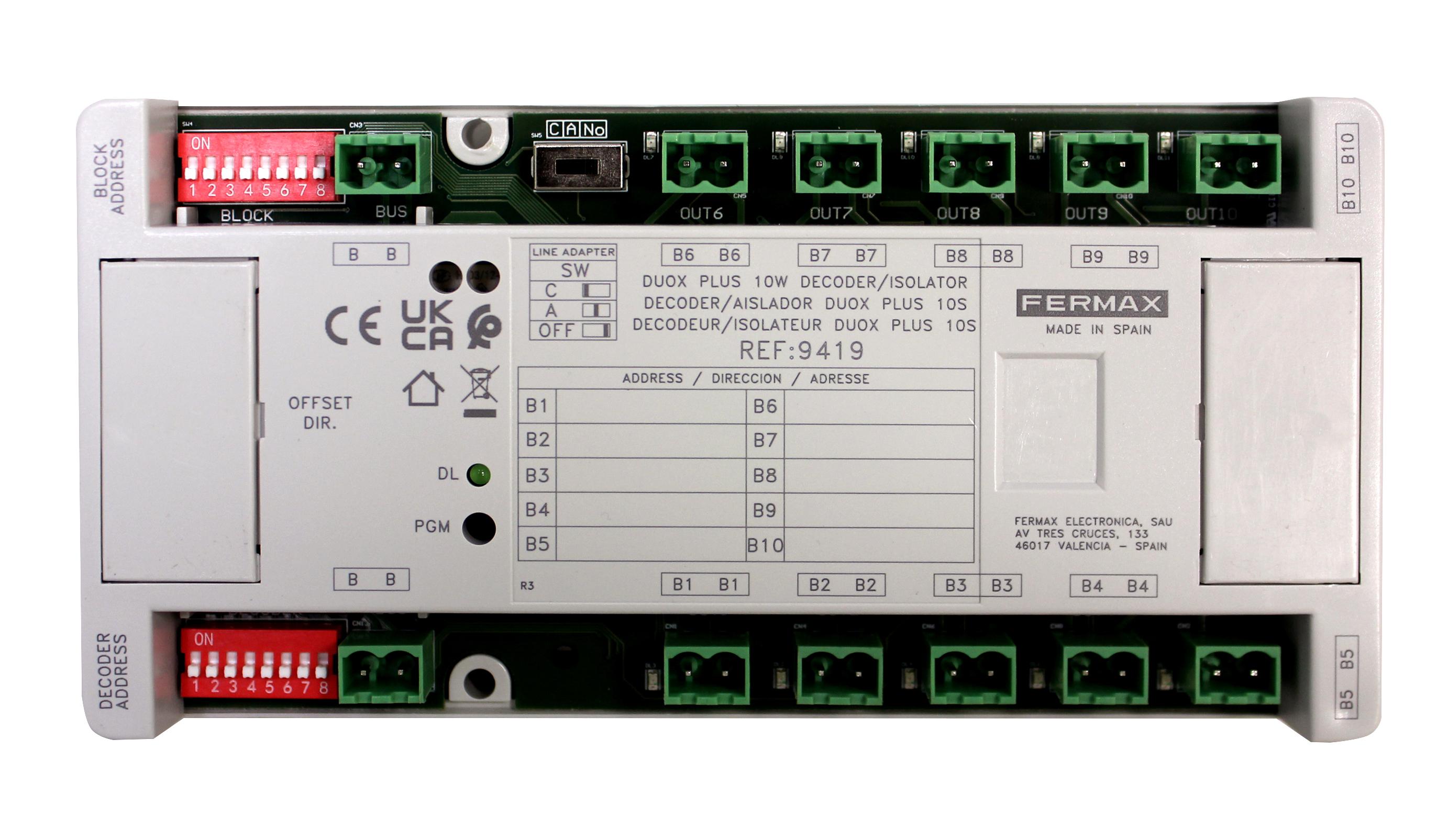 DECODEUR/ISOLATEUR DUOX PLUS 10S