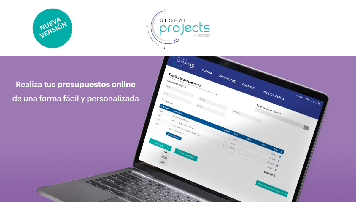 Realiza tus presupuestos online con el nuevo Global Projects